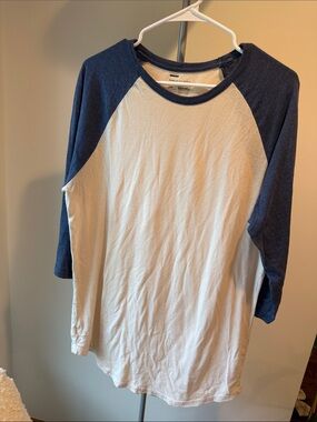 Men's Raglan Short Sleeve Tee in Cream and Navy - Casual Everyday